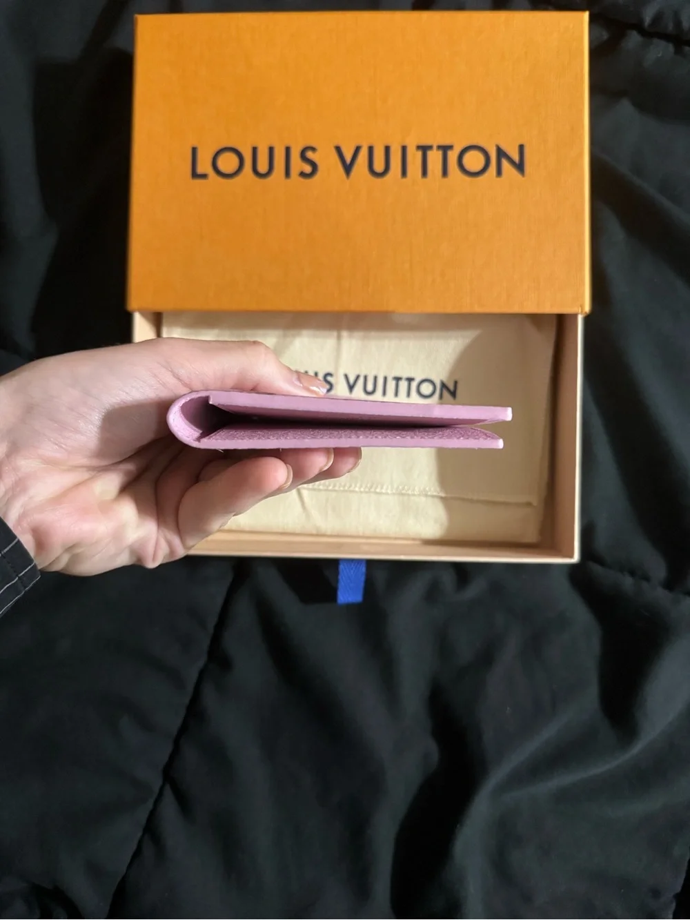 Louis Vuitton passport holder pink